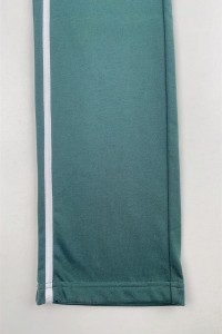 製造綠色運動長褲  設計白色間條運動褲  運動褲專門店 U395 側面照